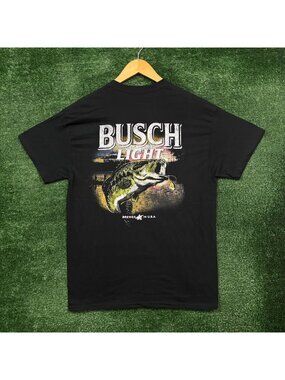 Busch Light Brewed in America Bass T-Shirt Size Medium